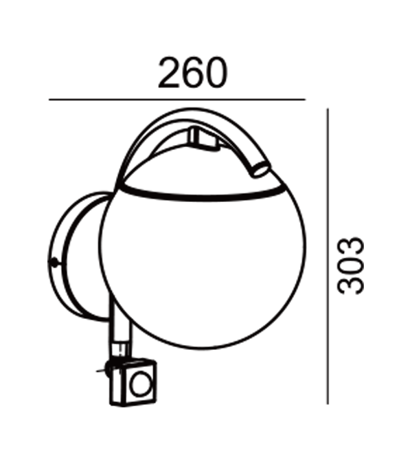Lampu Dinding Induksi Kaca Bulat Parrot Bend HR60671S Lampu Dinding Induksi Kaca Bulat Parrot Bend HR60671S