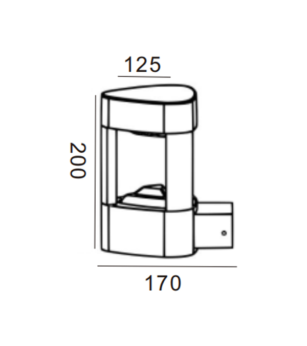 Lampu Dinding 125 Segitiga GX53 HR60031 Lampu Dinding 125 Segitiga GX53 HR60031