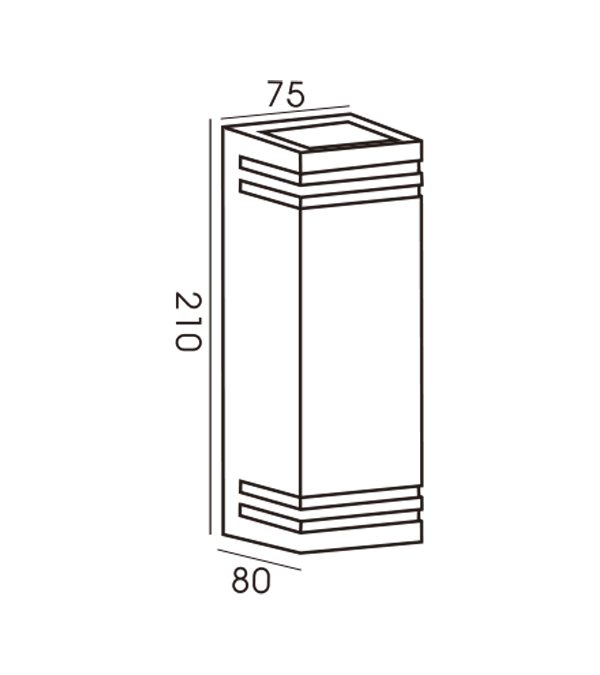 75 Lampu Dinding Dua Arah Transparan Dekoratif Persegi HR60238 75 Lampu Dinding Dua Arah Transparan Dekoratif Persegi HR60238