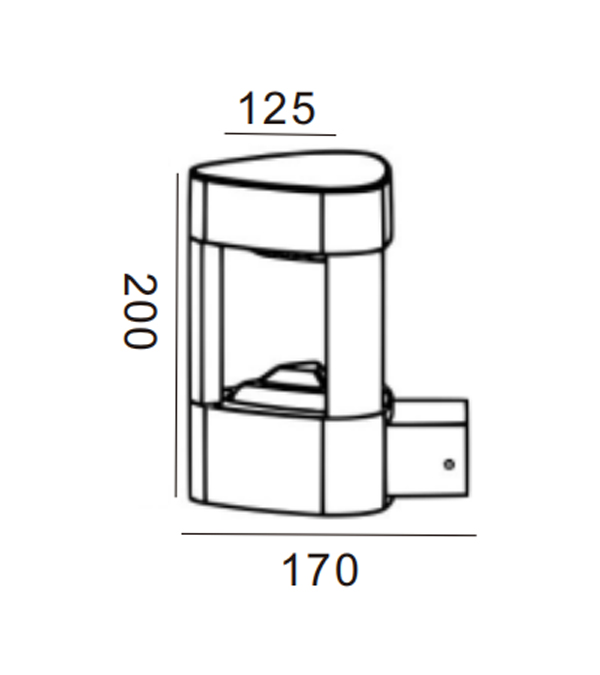 Lampu Dinding 125 Segitiga GX53 HR60031 Lampu Dinding 125 Segitiga GX53 HR60031
