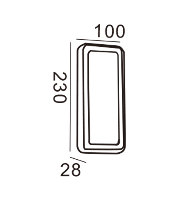 Lampu Dinding Apple-Persegi Panjang HR20022 Lampu Dinding Apple-Persegi Panjang HR20022
