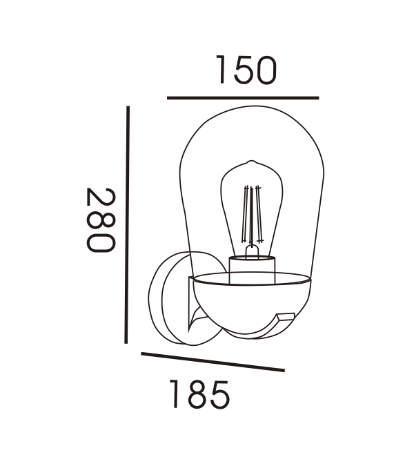 Lampu Dinding Kaca Kepala Roket HR60111 Lampu Dinding Kaca Kepala Roket HR60111