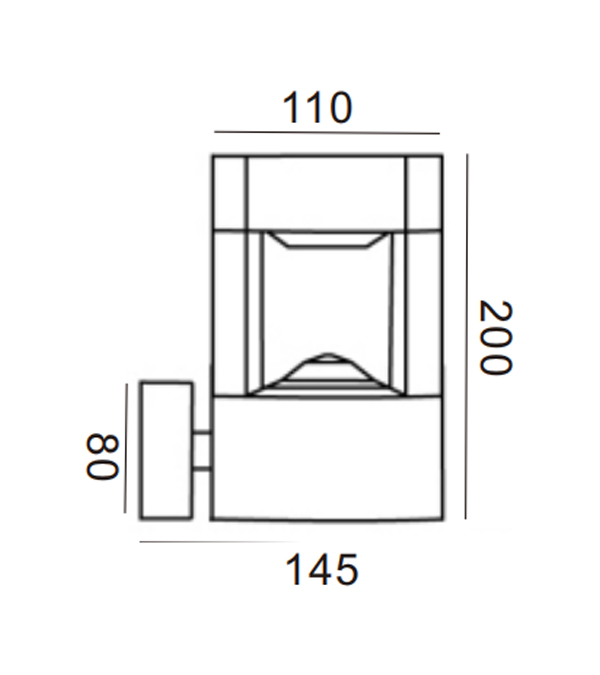 Lampu Dinding GX53 Persegi 110 HR60032 Lampu Dinding GX53 Persegi 110 HR60032