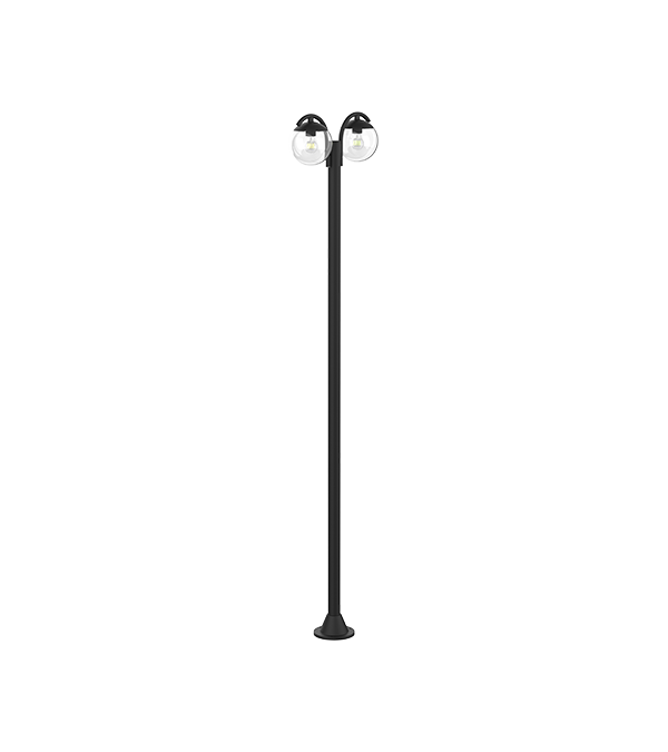 Lampu Taman Kaca Bulat Kepala Ganda HR60693 Lampu Taman Kaca Bulat Kepala Ganda HR60693