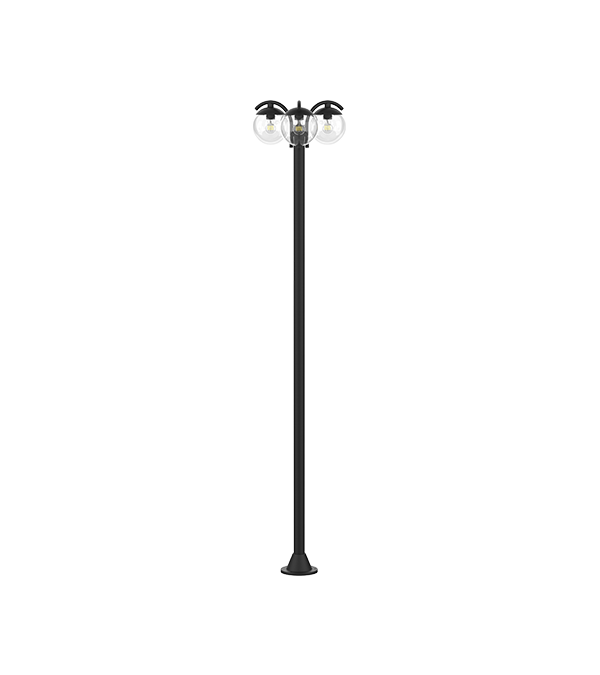 Lampu Taman Kaca Tiga Bulat HR60694 Lampu Taman Kaca Tiga Bulat HR60694
