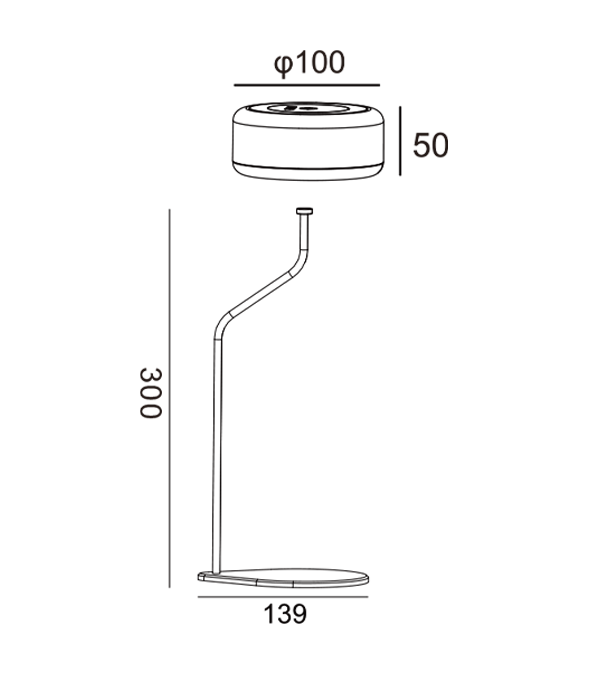Lampu Pengisian Daya dengan Tabung Bengkok HR95006 Lampu Pengisian Daya dengan Tabung Bengkok HR95006
