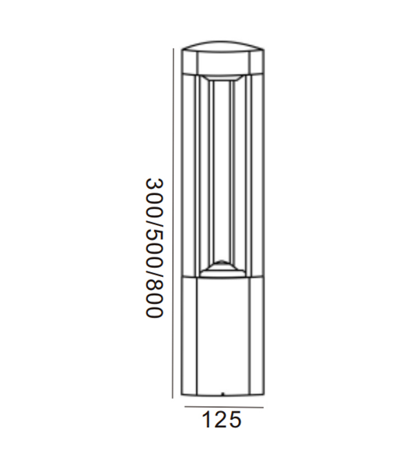 Lampu Taman LED Segitiga 125 HR60031-800-LED Lampu Taman LED Segitiga 125 HR60031-800-LED