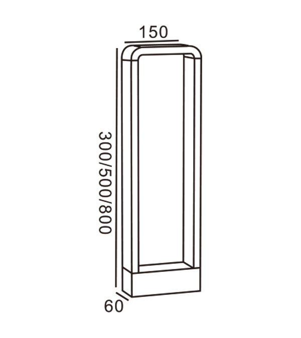 Lampu Taman Sudut Bulat HR60071-500 Lampu Taman Sudut Bulat HR60071-500