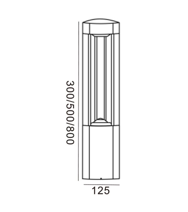 125 Lampu Rumput Segitiga GX53 HR60031-300-GX53 125 Lampu Rumput Segitiga GX53 HR60031-300-GX53