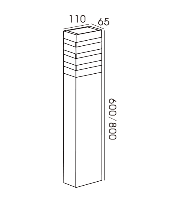 90 Lampu Taman Transparan Tiga Lapisan Persegi HR60064-800 90 Lampu Taman Transparan Tiga Lapisan Persegi HR60064-800