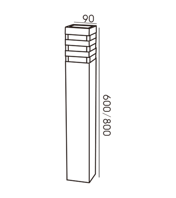 90 Lampu Taman Euro Transparan Tiga Lapis Persegi HR60062-800 90 Lampu Taman Euro Transparan Tiga Lapis Persegi HR60062-800