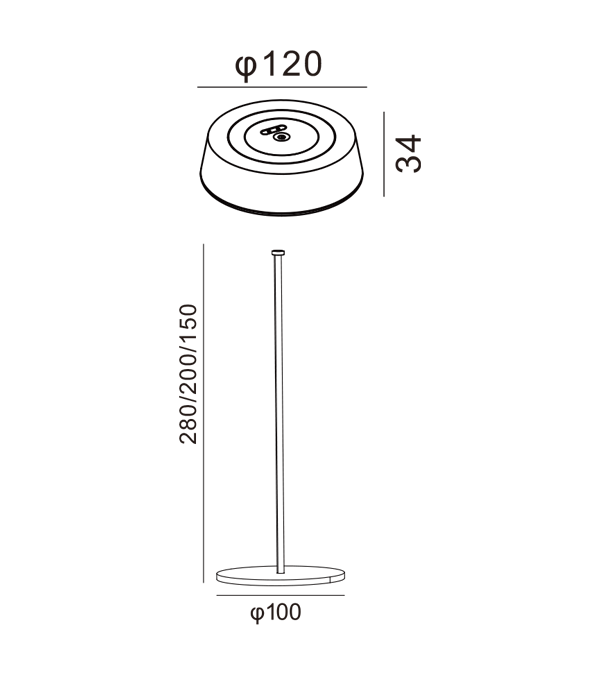 320 Lampu Meja Pengisian Datar Tinggi HR90052-320 320 Lampu Meja Pengisian Datar Tinggi HR90052-320