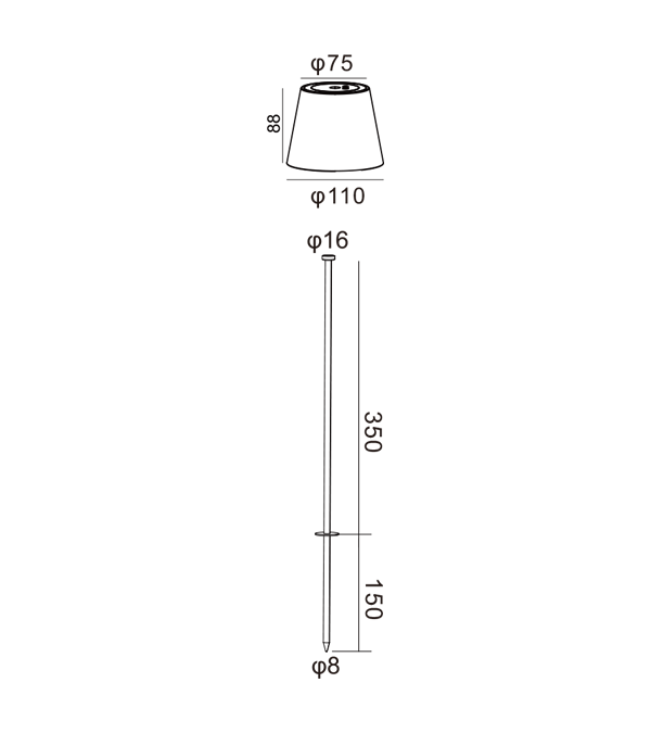 425 Lampu Isi Ulang dengan Kap Lampu HR95044-425 425 Lampu Isi Ulang dengan Kap Lampu HR95044-425