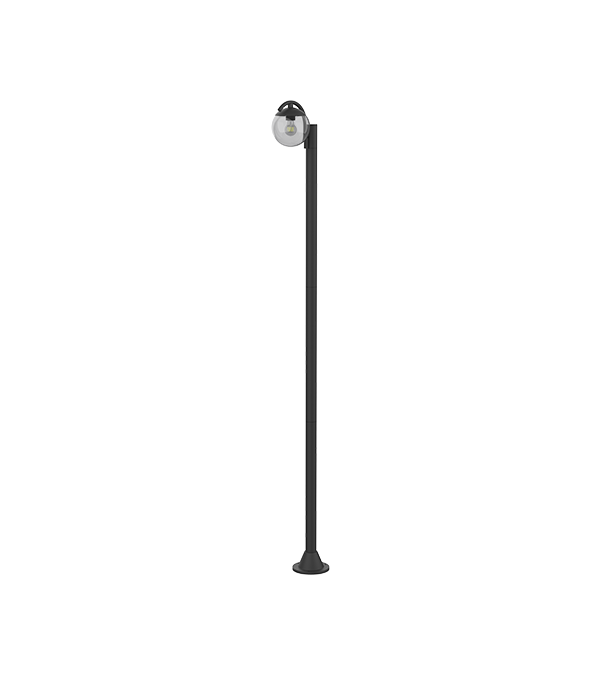 Lampu Taman Kaca Bulat Kepala Tunggal HR60692 Lampu Taman Kaca Bulat Kepala Tunggal HR60692