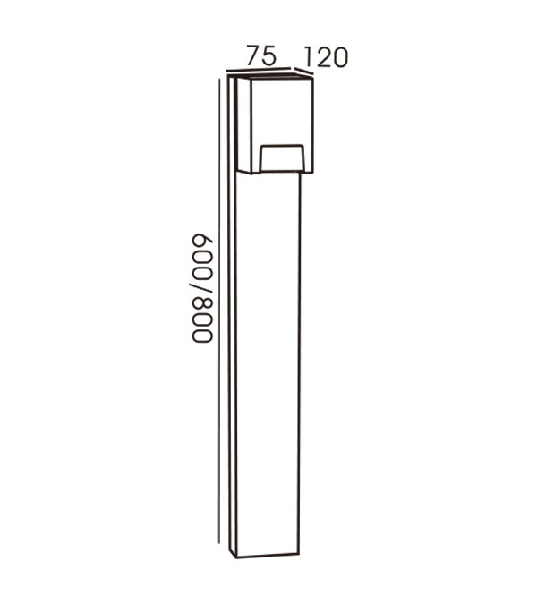 Lampu Taman Satu Arah Tipe H HR60231-600 Lampu Taman Satu Arah Tipe H HR60231-600
