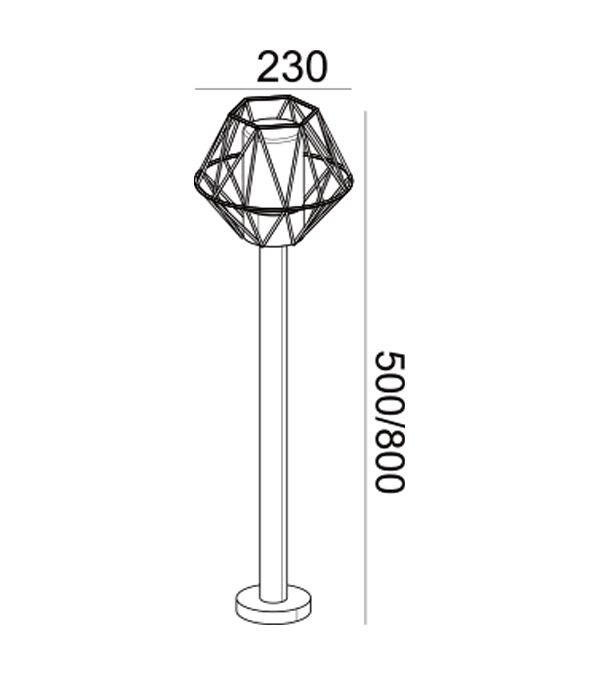 Lampu Taman Kawat HR60501-500 Lampu Taman Kawat HR60501-500