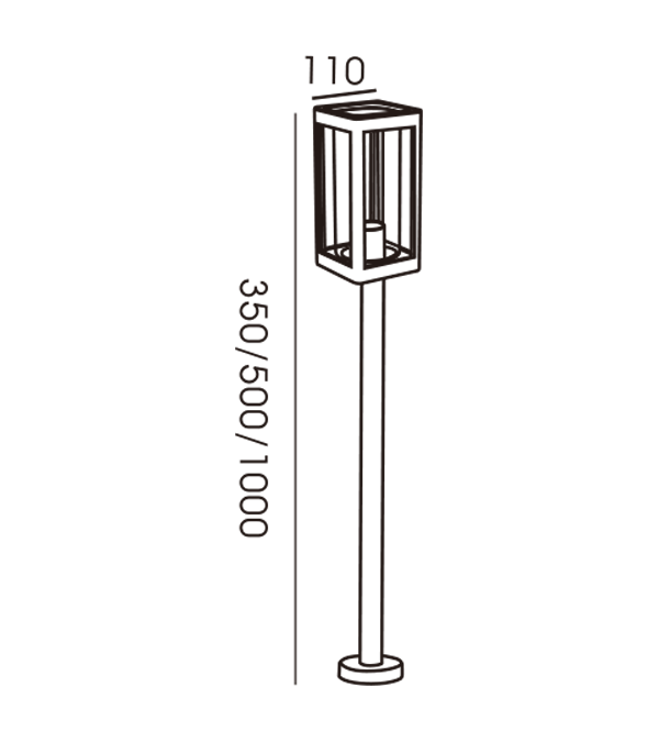 110 Lampu Taman Tertutup Kaca HR60122-350 110 Lampu Taman Tertutup Kaca HR60122-350