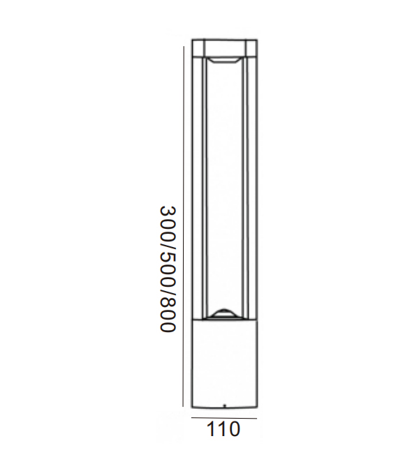 Lampu Taman LED 110 Persegi HR60032-500-LED Lampu Taman LED 110 Persegi HR60032-500-LED