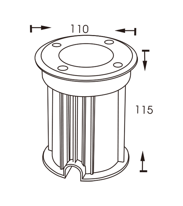110 Lampu Taman Terkubur HR20025 110 Lampu Taman Terkubur HR20025