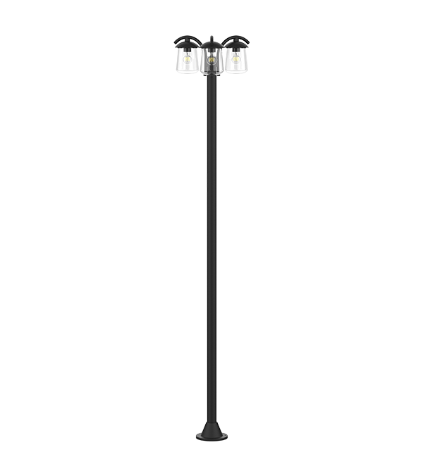 Tiga Lampu Taman Flat Top HR60704 Tiga Lampu Taman Flat Top HR60704