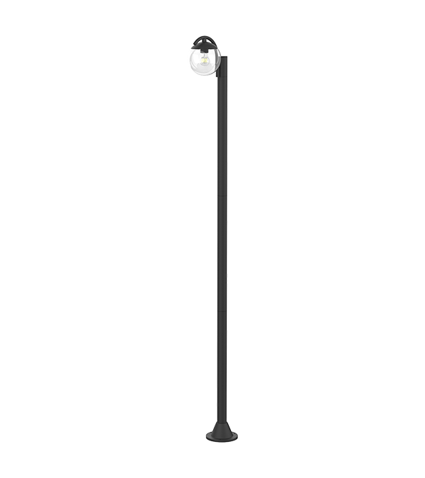 Lampu Taman Kaca Bulat Kepala Tunggal HR60692 Lampu Taman Kaca Bulat Kepala Tunggal HR60692