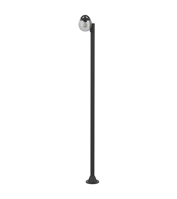 Lampu Taman Kaca Bulat Kepala Tunggal HR60692 Lampu Taman Kaca Bulat Kepala Tunggal HR60692